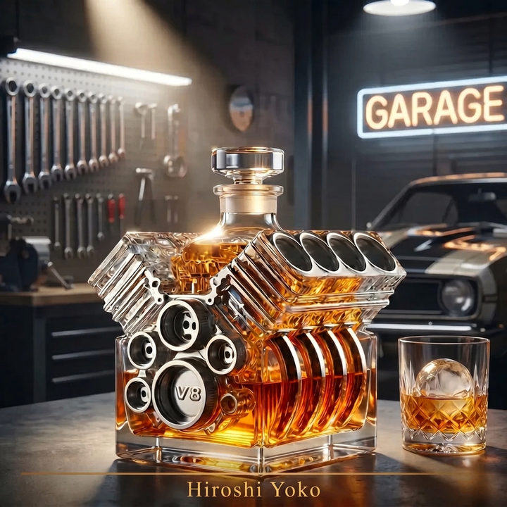 V8 モーターエディション - ウイスキー デカンター