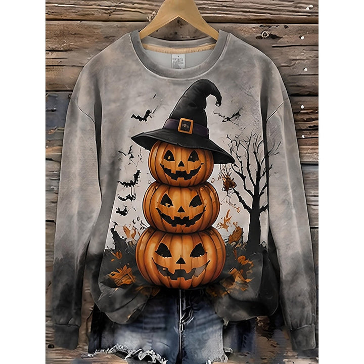 ハロウィンボーダースウェット グレー